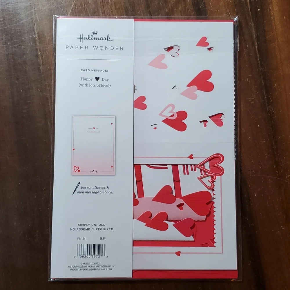 Valentine's Day 3D Hallmark Greeting Card Love You More Pop-up Kids Love